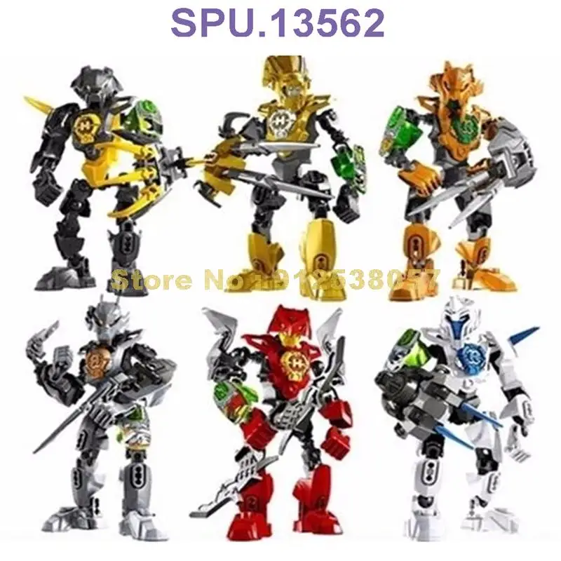 بطل مصنع Bionicle قناع من ضوء الجمجمة قناع المياه حجر الغابة النار روبوت المحارب الوحش اللبنات لعبة