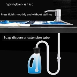 Küchenspüle Seifenspender Pumpe Messing Düse Presse Extraktion Weiß/Silber Badezimmer Waschbecken Flüssigkeitsspender Verlängerungsrohr Kit