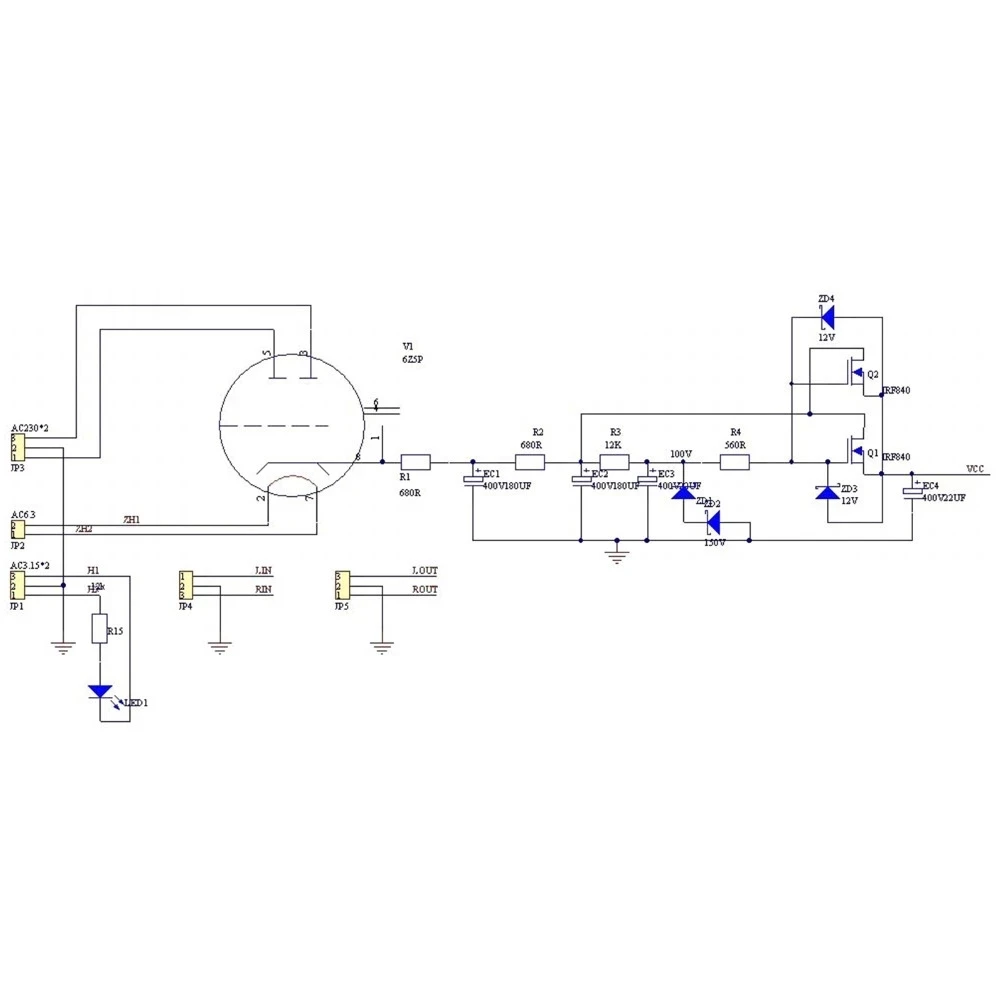 Imagem -05 - Retificador de Bile Pré-amplificador para Hifi Amp Tubo 6z5p Mais 6n8p Montado 6sn7