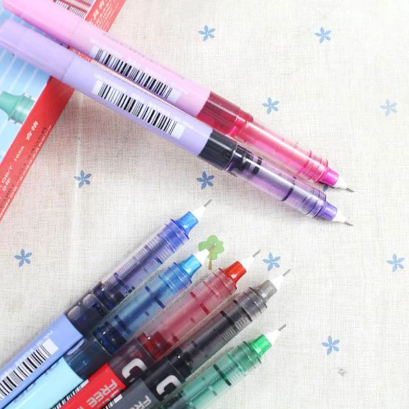 High Quality Needle Gel Pens 0.5mm Finance Dedicated Color Pen Water Stationery Office School Supplies Gift New Ink Pen