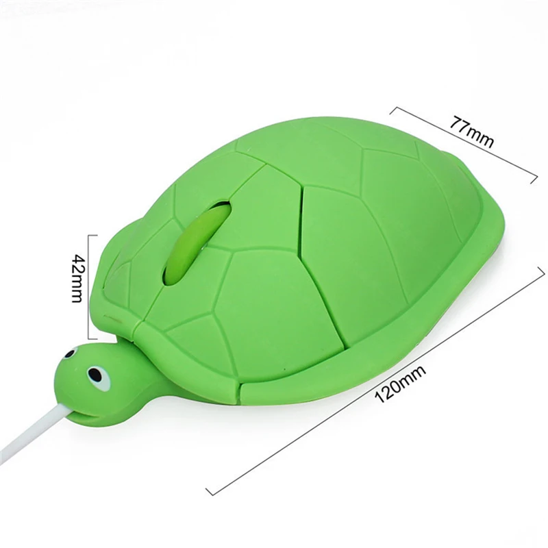 Cartoon Turtle Mouse Gamer Lovely 3D Gaming Wired Mouse 1200DPI 3 Keys For Laptop PC Office Computer Funny Gift