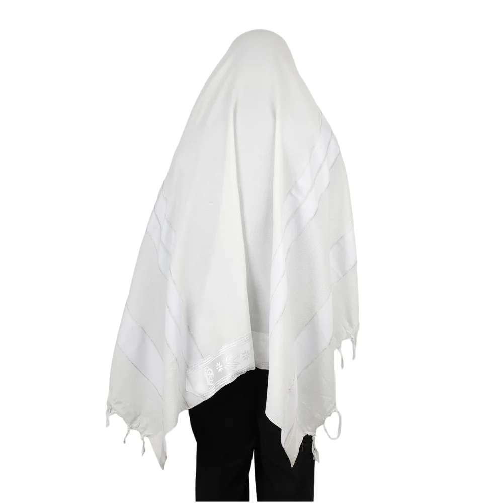 

Jewish Tallit Shawl Prayer Judaism Tallits Messianic Scarf 120x160cm Israel Talit No Tzitzit Tassel White