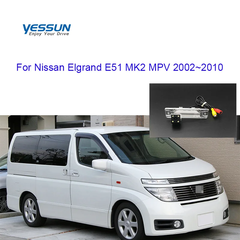 Yessun rear view Camera For Nissan Elgrand E51 MK2 MPV 2002 2003 2004 2005~2010 8M camera/CCD camera/car license plate camera