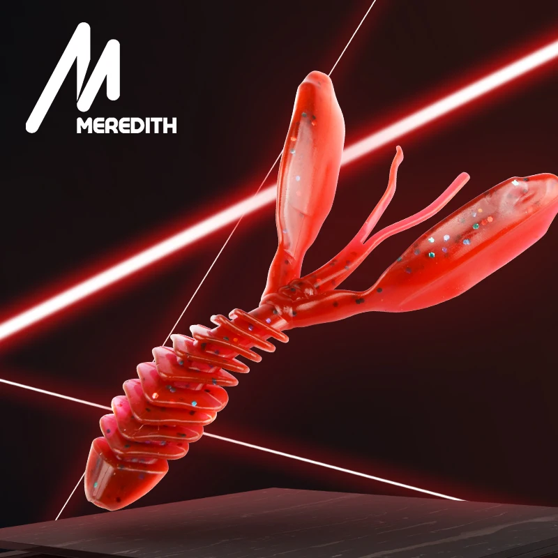 MEREDITH 74mm 95mm DoliveCraw II Jigging Lures Silicone Worm Soft Baits Shrimp Bass Carp Artificial Fishing Soft Lures