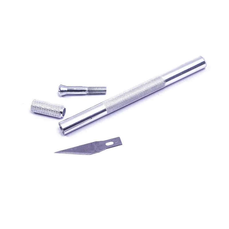 Kit di strumenti per coltelli per bisturi in metallo lame antiscivolo coltello per incisione pellicola per cellulare carta tagliata strumenti per intaglio artigianale #11
