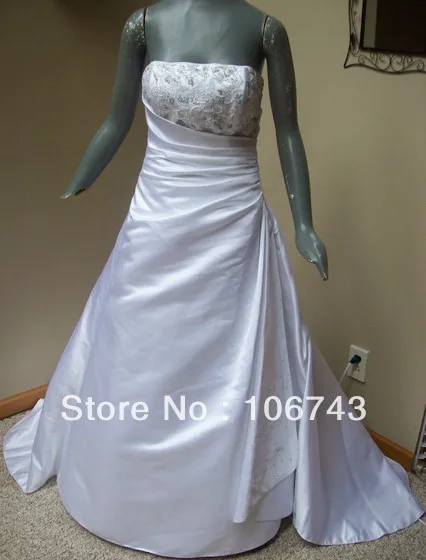 Юбка 2020 Wrap Vestido De Noiva See Through in vendita perline blu satinato abito da sposa dimensioni personalizzate abiti da sposa su misura di lusso