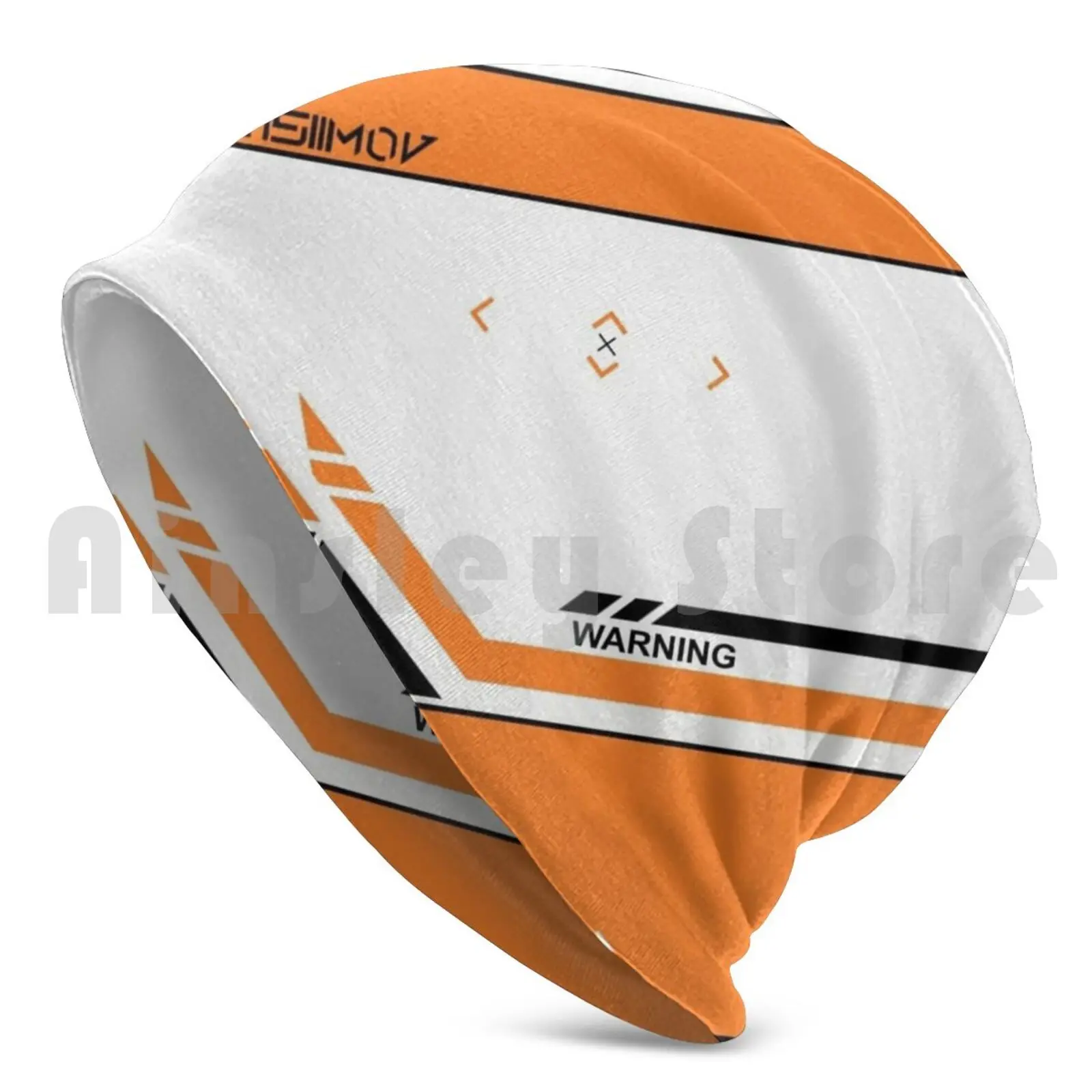 Counterstrike Asiimov Skin Texture Beanies Knit Hat Hip Hop Counterstrike Csgo Asiimov Skin Weapon Skin Game Orange