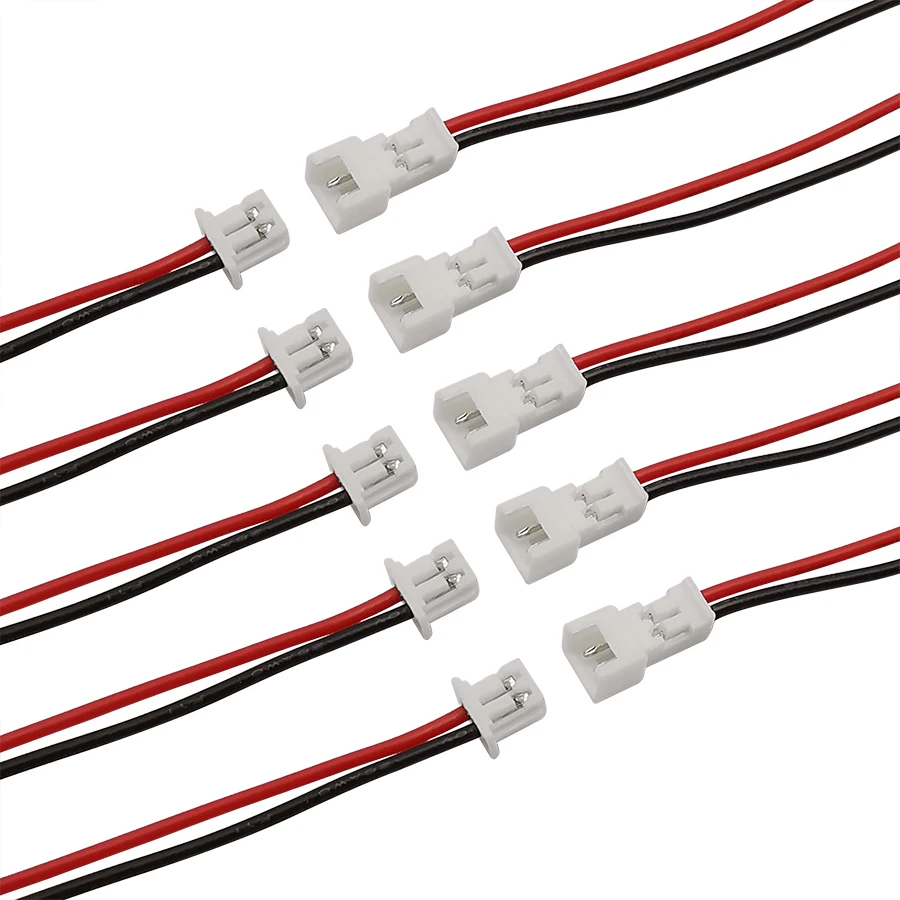 Złącze kabla Mini JST JST 1.25mm podziałka 2-pinowe męskie żeńskie złącza wtyczka Jack 15CM przewody elektroniczne