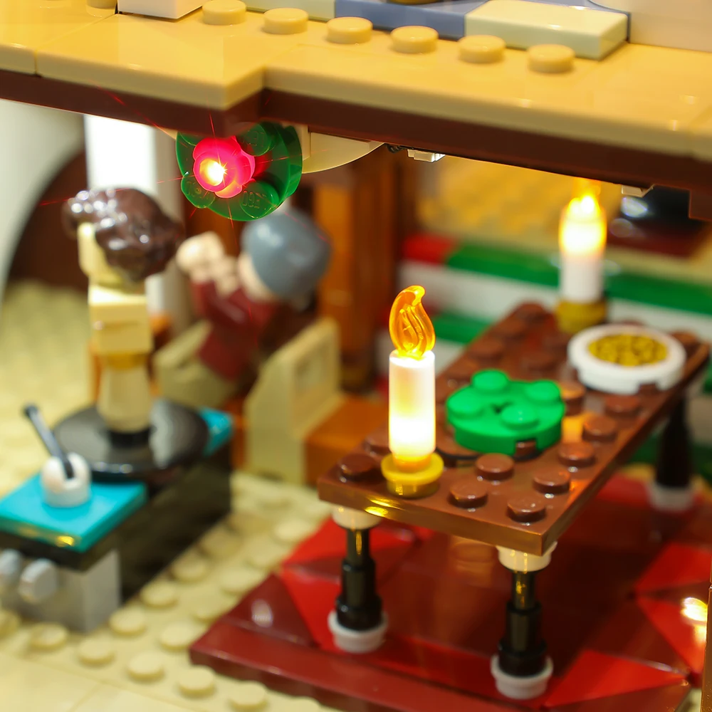 LED Light Kit For Christmas Gift 21330 Home Alone House Street View Building Blocks Bricks Toy Lamp Set No Model RC Version