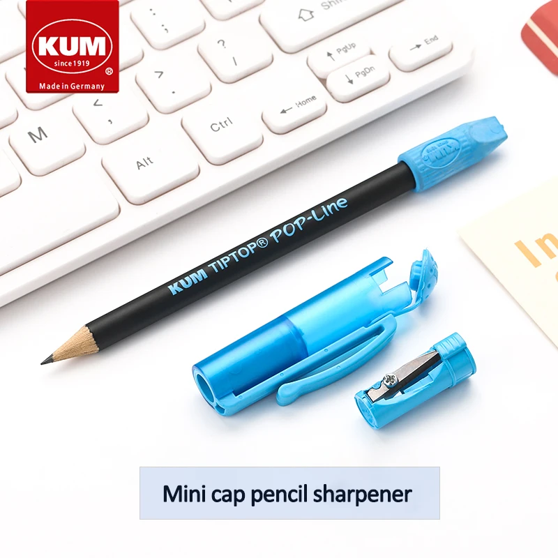 German Kum Tip Top POPD Portable Mini Pencil Holder 8mm Pencil Sharpener Pencil Rubber Combination