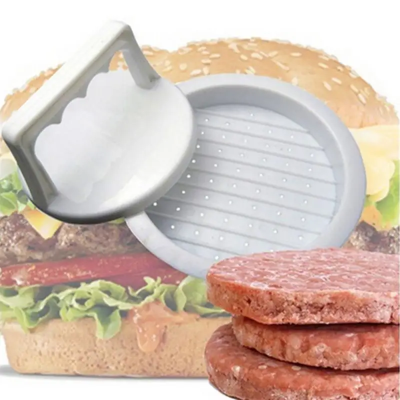 Burger Press Patty Maker Mold Meat Hamburger Maker Hamburger Press Round Shape Non-Stick Chef Cutlets Hamburger Meat Beef Grill