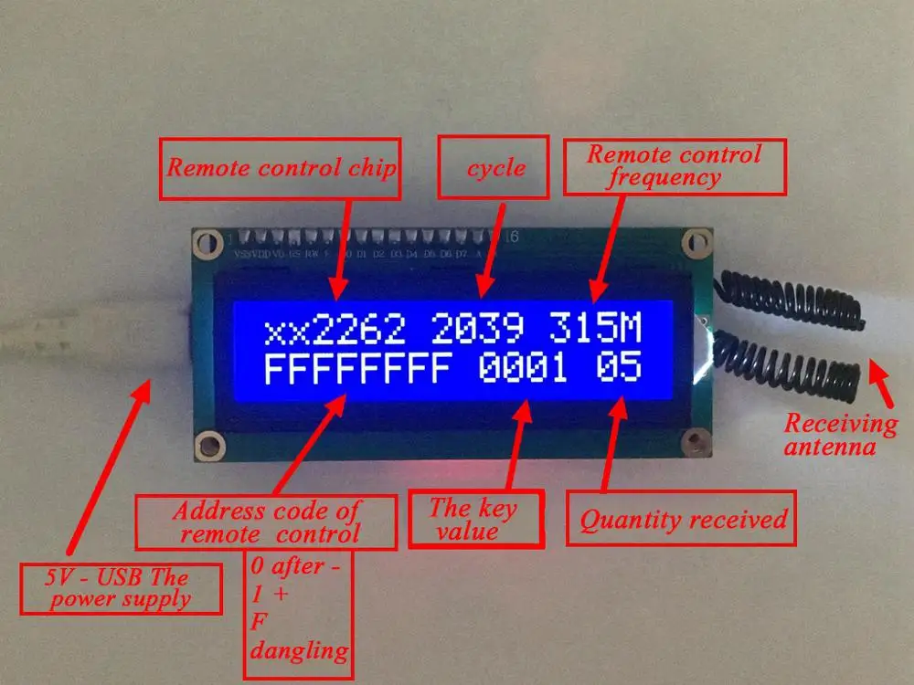 

315MHZ/433MHZ Remote Control Analyzer