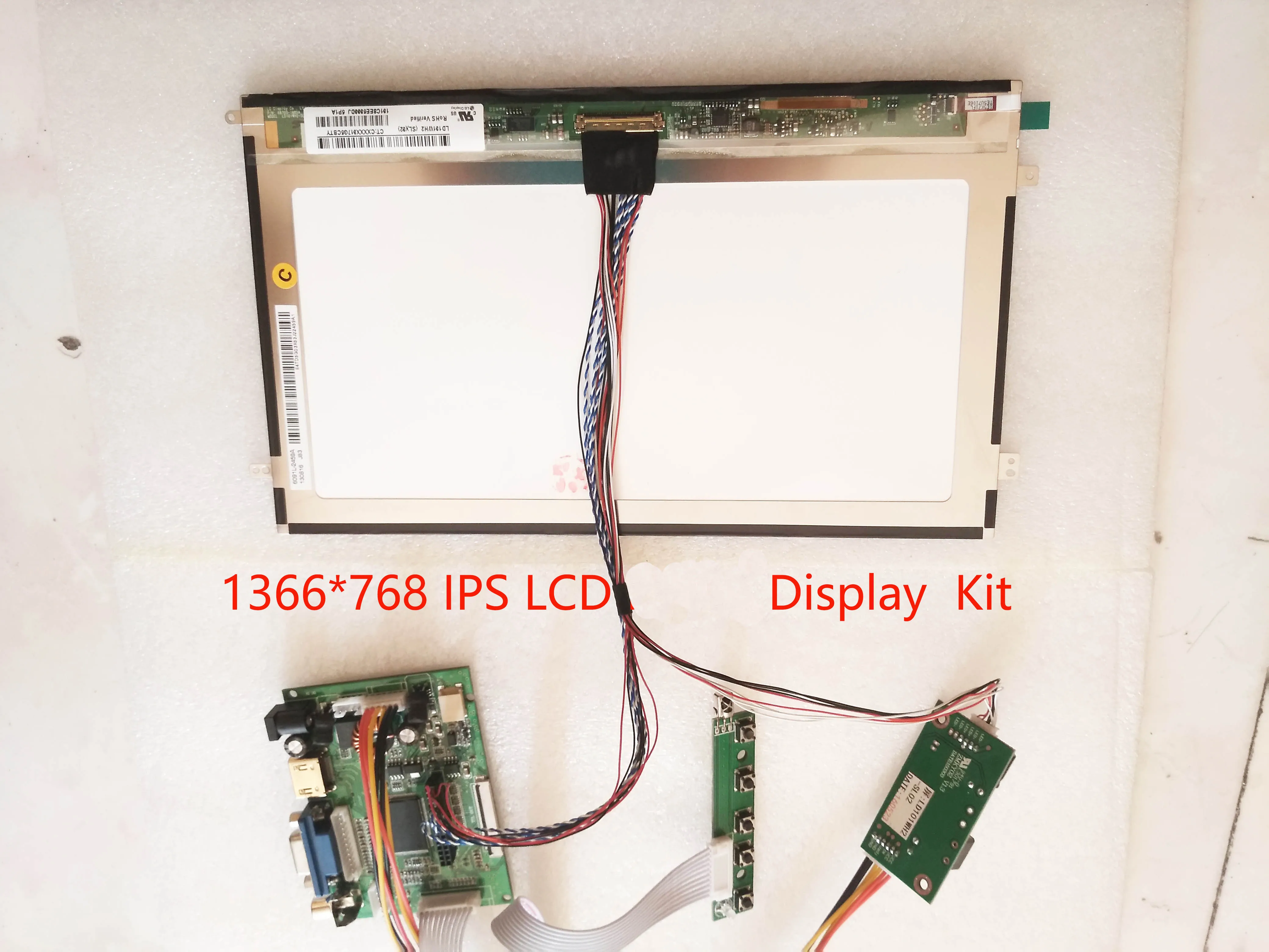 

CARPC 10.1 LCD 1366*768 IPS 16:9 With HDMI(Compatible）VGA AV Controller 235*143mm