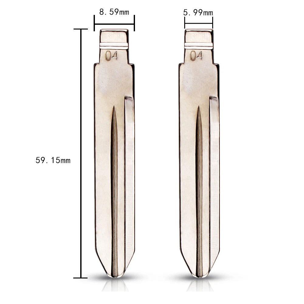 Dandkey NO.4 Metal Engraved Line CY24 2 in 1 LiShi Scale Shearing Teeth Blank Car Key Blade 04# For Chrysler/300C/Cherokee/Dodge