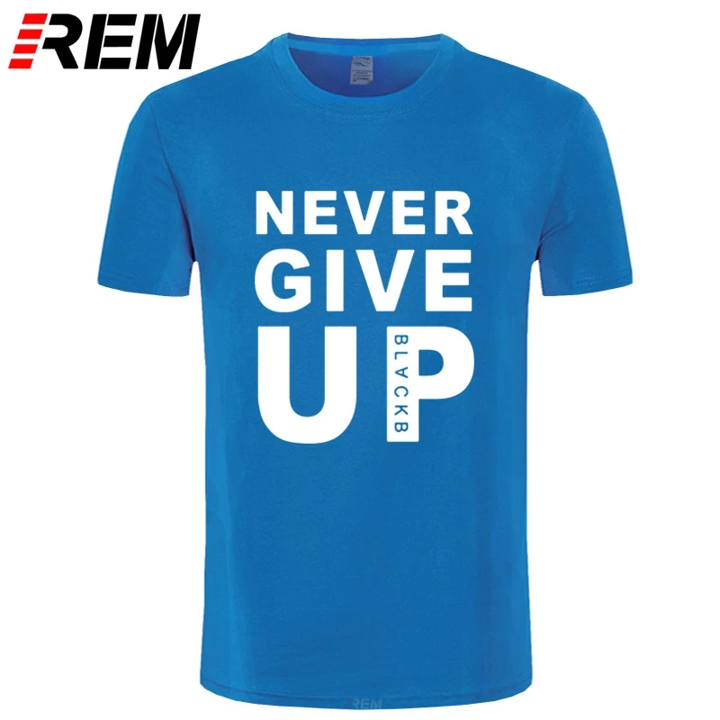 محمد صلاح أبدا التخلي عن تي شيرت رجل تيشيرت بأكمام قصيرة تي شيرت قطن مان