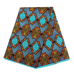 Tissu africain 2019 coton gris imprimé, véritable cire Ankara, 6 mètres par lot, dernière mode 100%