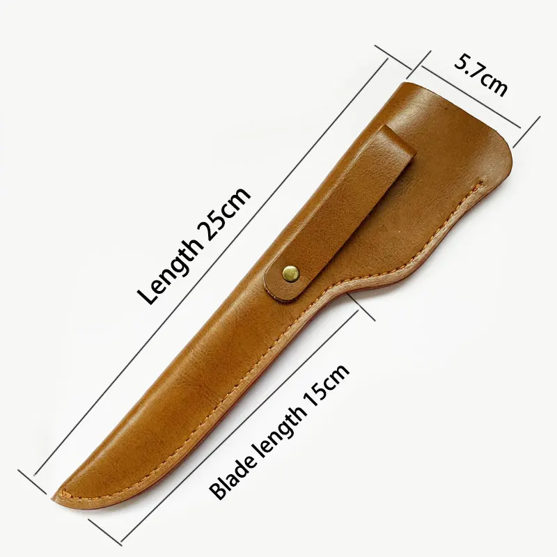 1piece First Layer Cowhide Leather Knife Scabbard Shell Deboning Knife Case Universal Long Knife Sheath Kitchen Knife Parts
