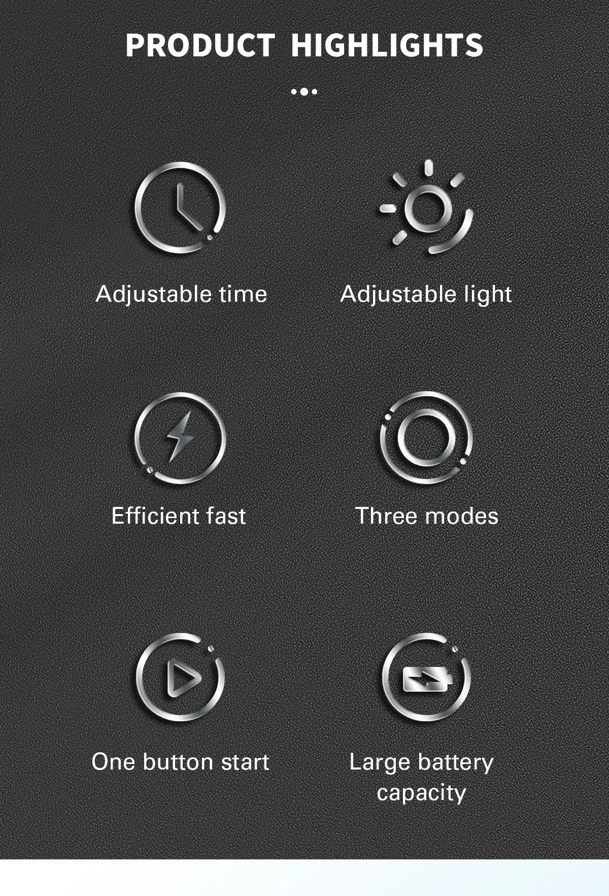 AZDENT Dental-Härtungslicht, LED, kabellos, Glasfaser-Härtungslampe, 800–2000 mW/cm2, drei Gänge, Ausgang, einstellbares Timing – Detail 2