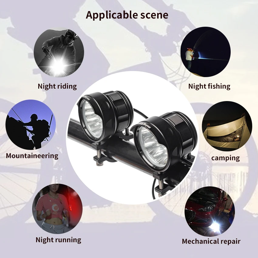 Mingku Powerful 18 XML T6 Lanterna Bike Rainproof Bicycle Led Light 10000 Lumens Front For MTB Accessories Lamp Set Rechargeable