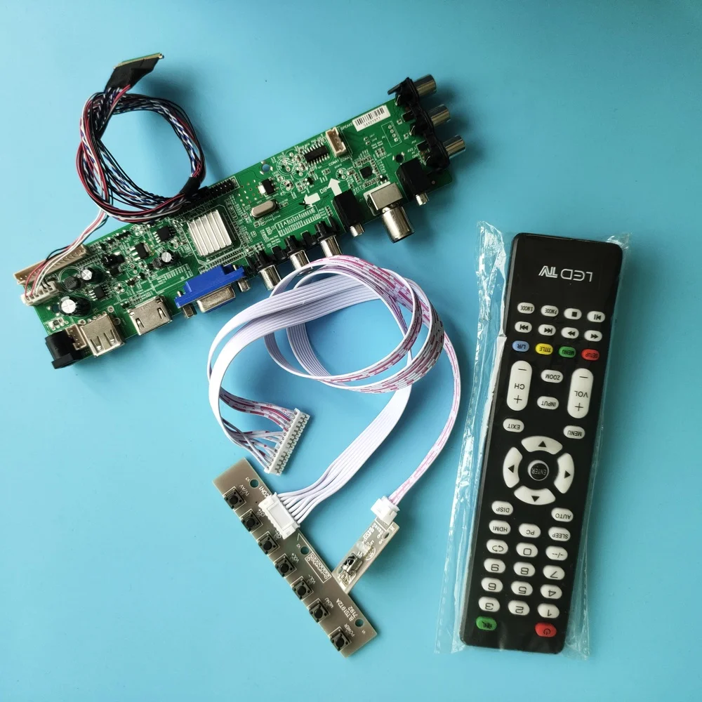 Kit For N133B6-L24/N133B6-L25 digital LED USB VGA TV DVB-T DVB-T2 1366X768 HDMI AV 40pin Signal controller board 13.3