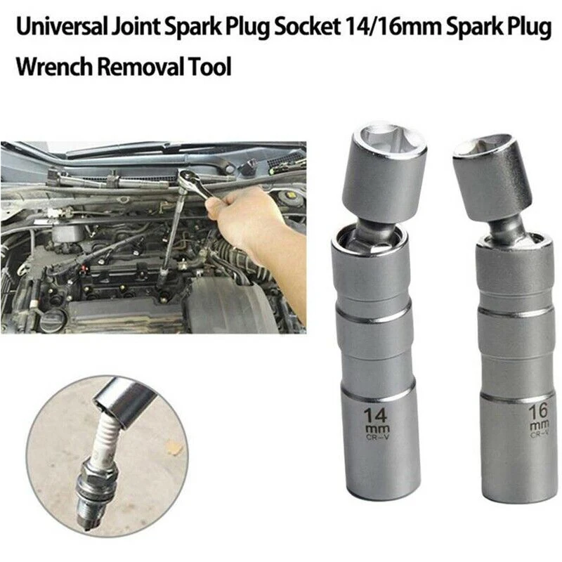 14mm/16mm Thin Wall Magnetic Swivel Spark Plug Socket 3/8 inch Drive 12Point New