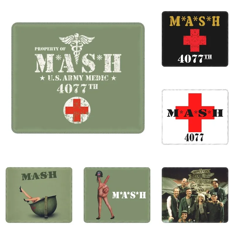 

US Army Medic Mash 4077 Laptop Mouse Pad Mousepad with Stitched Edges Non-Slip Rubber Gamer Computer PC Desk Mat Office Decor