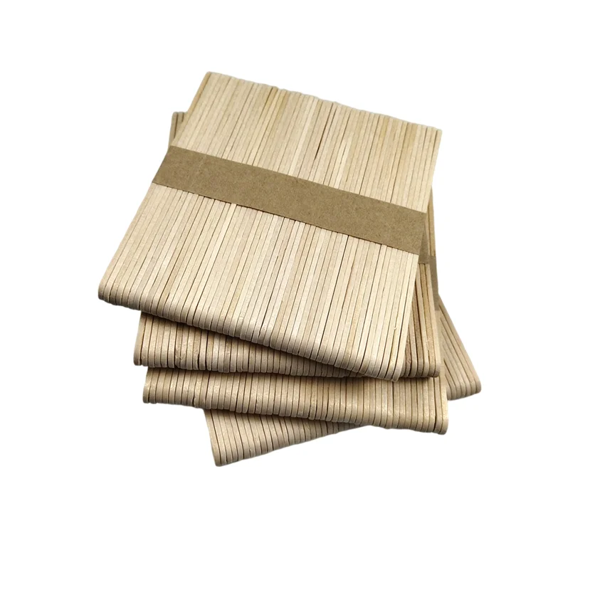 200 stück Eis Sticks Birke Holz Eis am stiel Holz DIY Handwerk Stick 50 teile/los 4 Viele Länge 11,4 cm