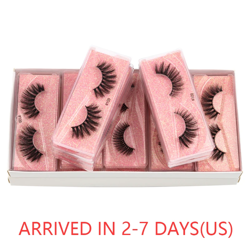 Wholesale Mink Eyelashes 4/20/50/100pcs Fluffy 3d Mink Lashes Wholesale Faux Eyelash Thick Soft False Lashes In Bulk