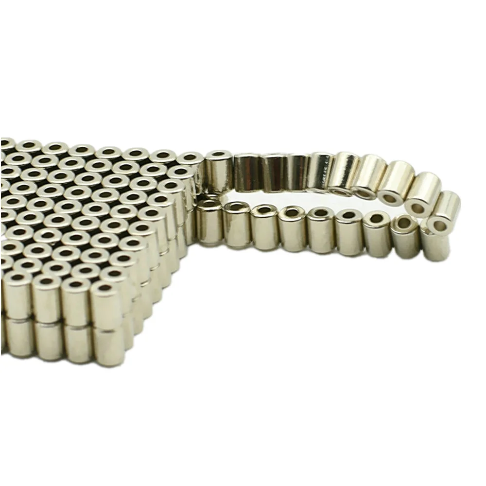 

NdFeB Magnet Ring Dia. 2.6x1.3x3.8 mm Tube Diametrically Magnetized N42 Rotor Neodymium Permanent Sensor Magnets 100pcs