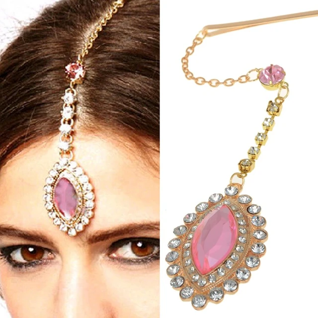 Indian hair jewelry tikka deals