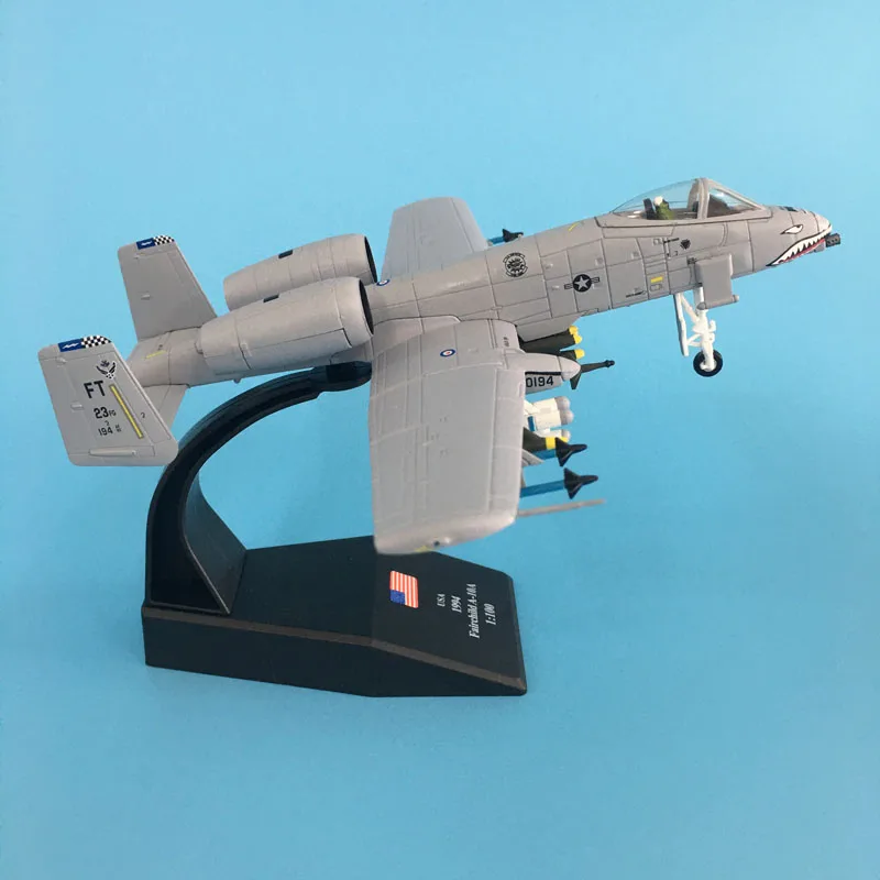 JASON TUTU Aircraft Plane model 1/100 Scale Fairchild Republic A-10 Thunderbolt airplane Alloy model diecast 1:100 metal Planes