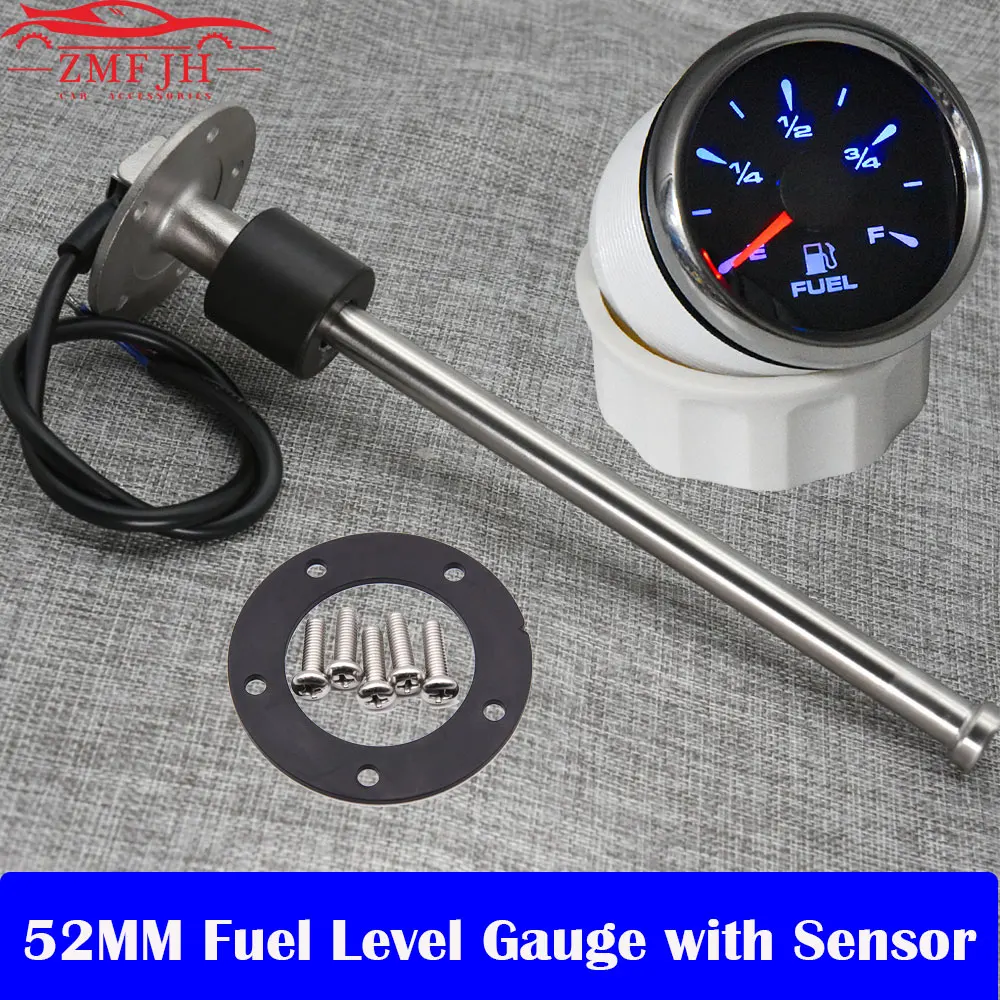 

0-190ohm Fuel tank level indicator 100-600mm 8 Colors Backlight Fuel level Gauge For Boat Car Truck Fuel Level Sensor Customized