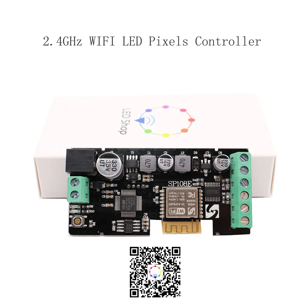 SP108E LED Strip WIFI Controller WS2811 WS2812B WS2813 WS2815 SK6812 Etc LED Module Light Smart APP Wireless Control DC5-24V