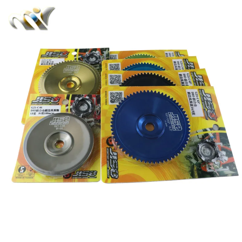 taiwan JISO Racing Scooter Variator CNC aluminum Fan Variator for GY6 50 80 139QMB/QMA ZX Dio 50 AF18 AF28 AF34 Scooter Moped