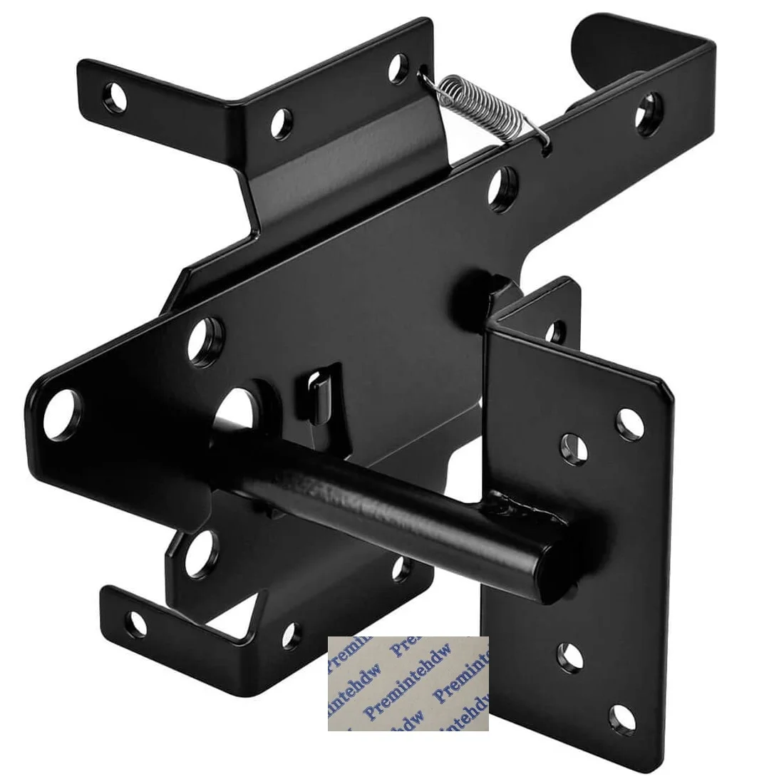 

Black Self Locking Gate Latch Heavy Duty Post Mount Automatic Gravity Lever Wood Vinyl Fence