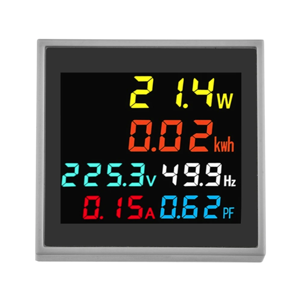 110v 220v 380V 100A Digital Display Voltage Current Power Display Frequency Meter AC50-300V AC250-450V LCD Multi-function