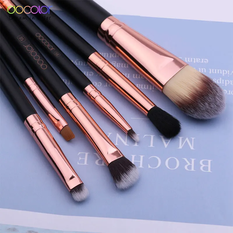 Docolor Eye Make-Up Kwasten Professionele Oogschaduw Borstel Set Wenkbrauw Blending Concealer Shader Brush Voor Make-Up Cosmetische Gereedschap