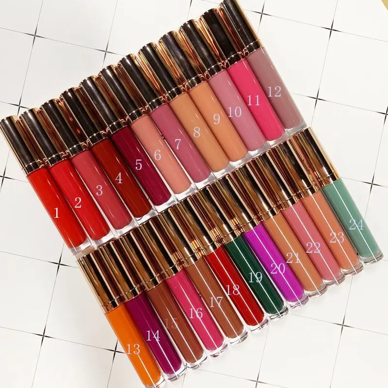 

Liquid Lipstick 24 Colors Matte Long-Lasting Makeup Red Lips Matte Shine Nude Waterproof Cosmetics Women Lipstick