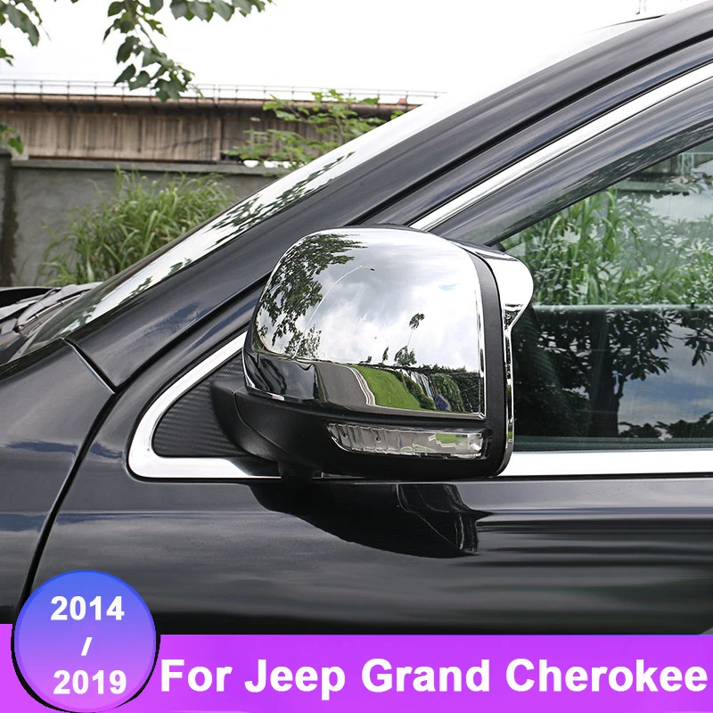 ABS Chrome Car Rear View Side Mirror Cover Case Shell Trim for Jeep Grand Cherokee 2014 2015 2016 2017 2018 2019 2020