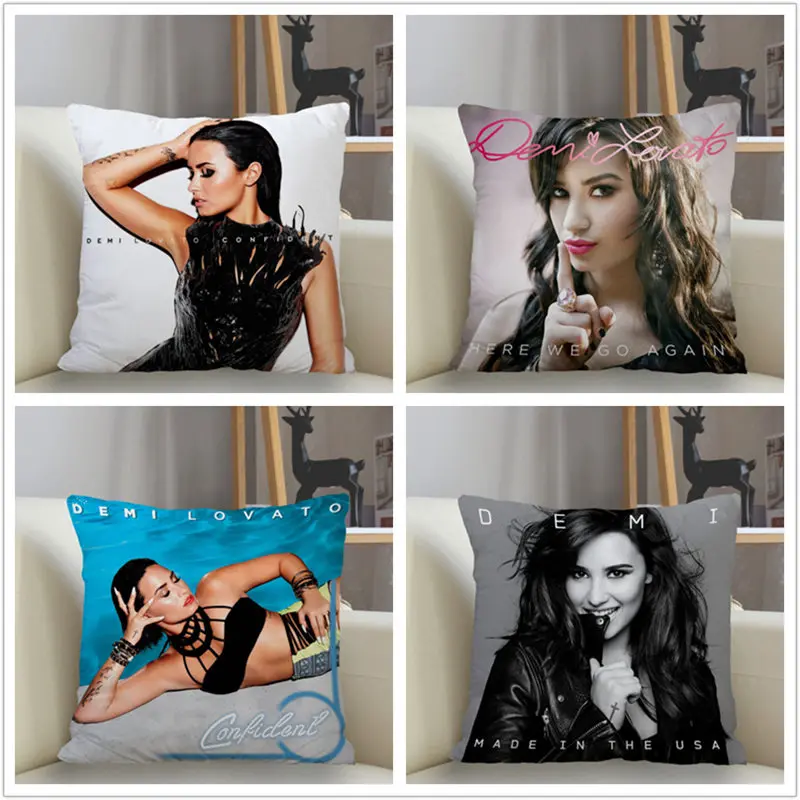 

Musife New Custom Demi Lovato Pillowcase Sofa Decorative Cushion Cover Pillowcase Home Decor Drop Shipping Wholesale