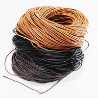 2-5m/lot Genuine Leather Round Thong Cord 1.5 2 2.5 3 4 5 6mm Cow Leather Cord Bracelet Findings DIY Rope String Jewelry Making