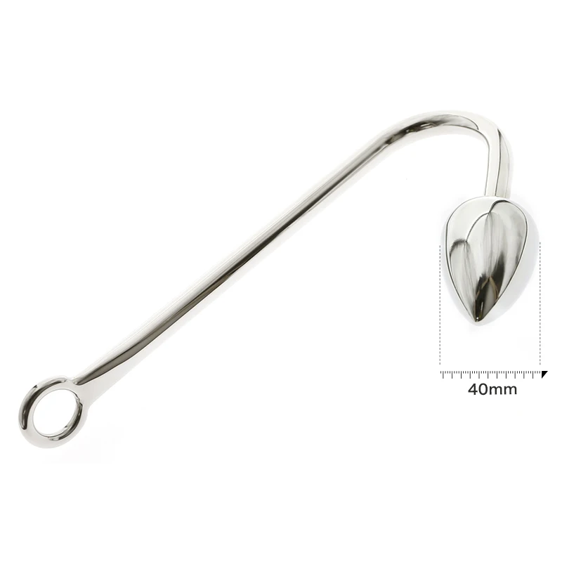 Stainless steel Replaceable anal hook with beads hole metal butt plug anus fart putty slave Prostate Massager BDSM toys