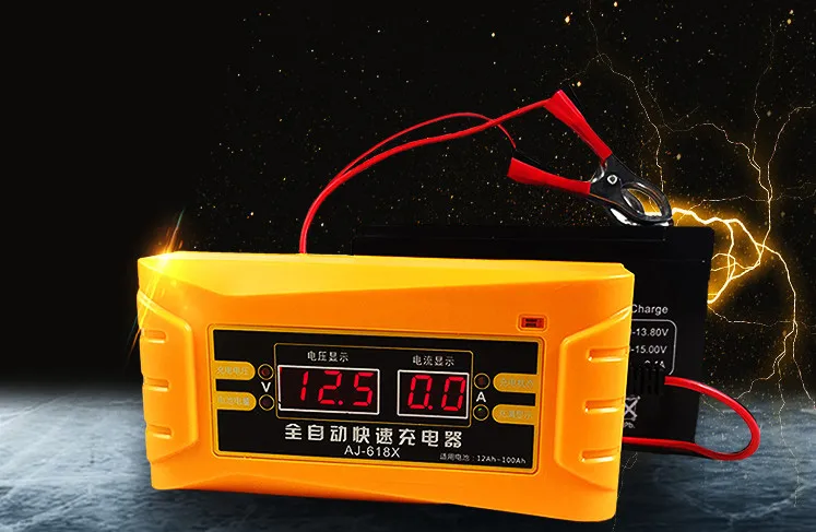 

Charger 12V6A Auto Electric Vehicle Lead Acid Battery Battery Charger Smart Fast Display