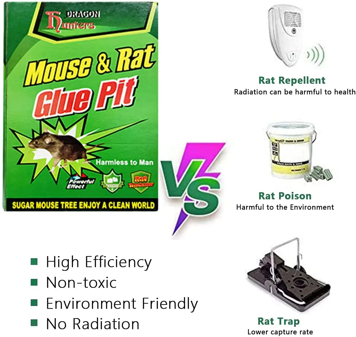 1/5/10pcs Mouse Board Sticky Mice Glue Trap High Effective Rodent Rat Bugs Catcher Pest Control Reject Non-toxic Eco-Friendly