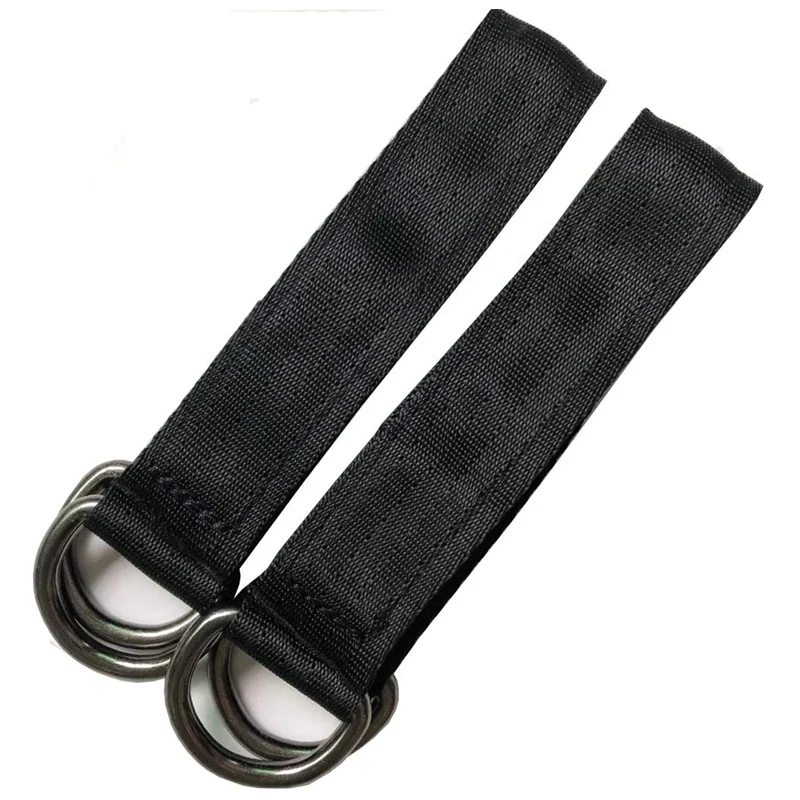 200KG Bearing Load Hanging Belt T-bar Strap Dumbbell Barbell Rope Handles Strap Tree Swing Strap Hook Ring Connecting Belt