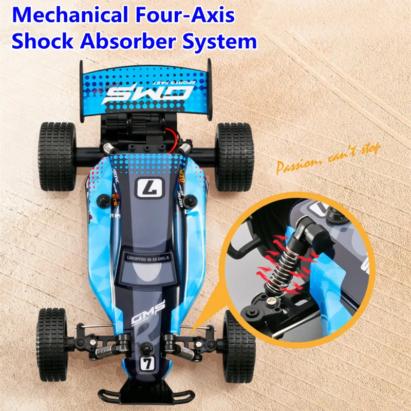 1/24 High Speed Drift RC Car 40Mins 45 Degree Climb Independent Suspension Fall Crash Resistance 4WD All-Terrain Off-Road RC Car