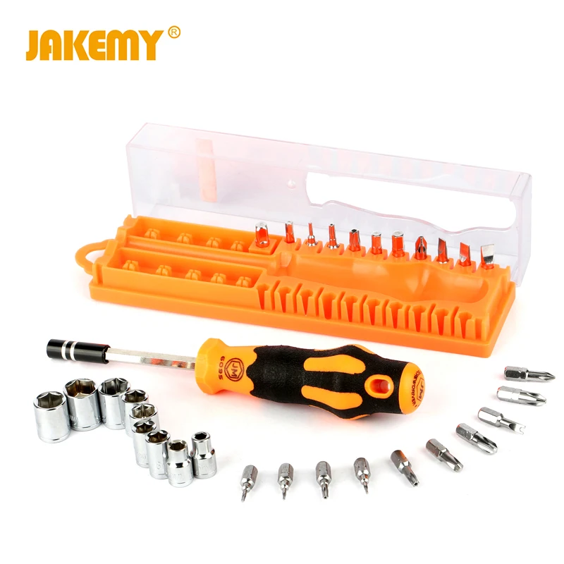 JAKEMY 33 in 1 Multi-Bit Precision Screwdriver Set Socket Slotted Phillips Torx Repair Hand Tools  Maintenance Tools Set