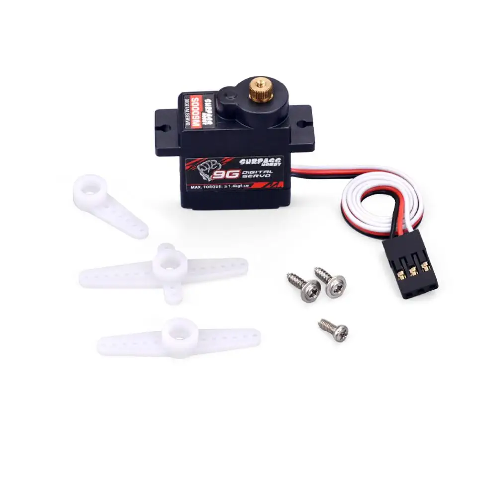 Surpass hobby-servomotor digital de metal para drone, avião robô, barco e carro, 1.9kg, 9g