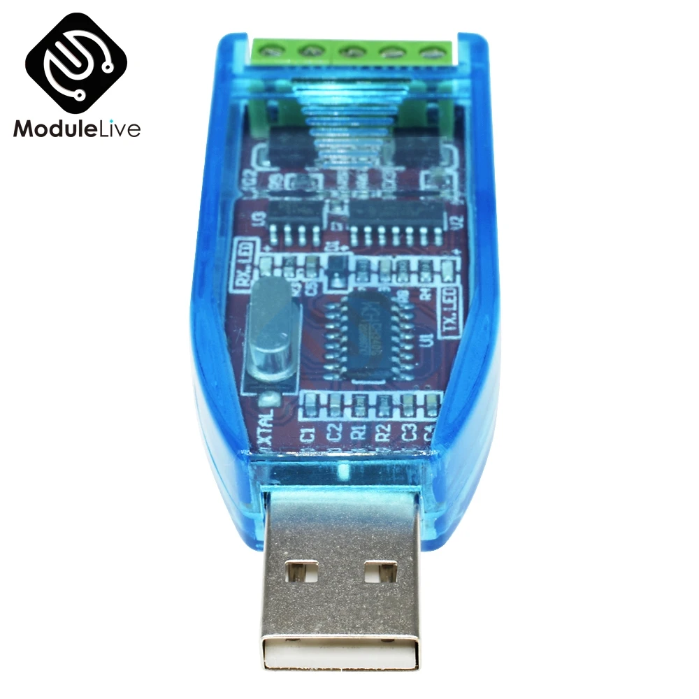 Wholesale Industrial USB To RS485 RS422 Converter Upgrade Protection RS485 Converter V2.0 Standard RS-485 A Connector Module