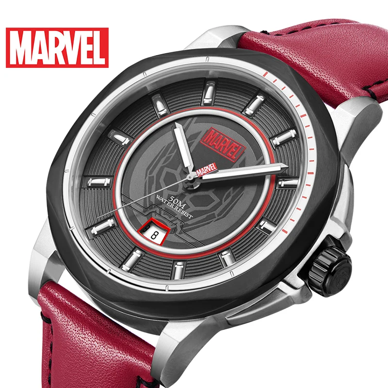 Marvel Avengers Ant For Mans Watch Quartz Fashion Casual New Unisex Wristwatch Stainless Steel Case Super Hero Coated Glass Date